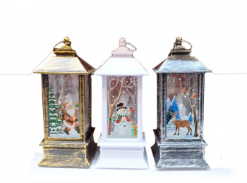 Фонарь Новогодний арт. 69082-502 В ассортименте 13 см свет (12 шт.) шоубокс