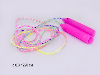 Скакалка витая арт.08-TS Прозрачная в пакете_/260шт./ Скакалка витая арт.08-TS Прозрачная в пакете_/260шт./