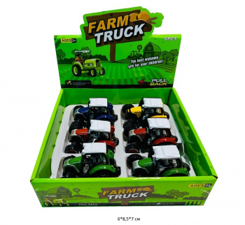 Машина инерц. арт. 955-75 Трактор цвета микс (6 шт.) шоубокс• Машина инерц. арт. 955-75 Трактор цвета микс (6 шт.) шоубокс•