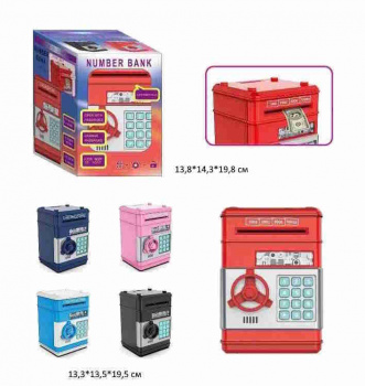 Сейф арт. 881506-805 Копилка цвета микс в кор.)_