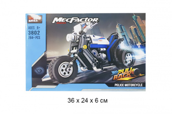 Конструктор арт. 3802 Мотоцикл 284 дет. в кор.•_/60 шт./
