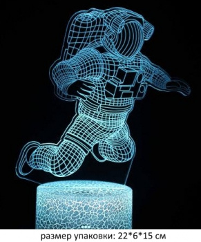 Ночник арт. 81316 Лампа 3D "Космонавт" в кор.