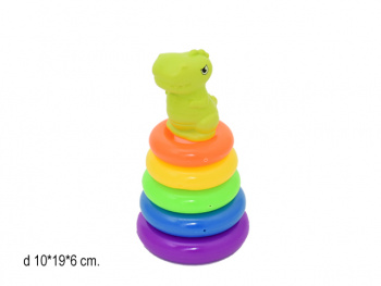 Пирамидка арт. 133-15 Динозавр 5 колец в сетке= Пирамидка арт. 133-15 Динозавр 5 колец в сетке=