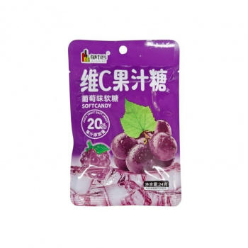 Мармелад арт. 502128-1 Фруктовый Виноград 24 г 20 шт. в кор.; Мармелад арт. 502128-1 Фруктовый Виноград 24 г 20 шт. в кор.;