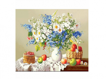 Картина по номерам арт. RA73552 Букет полевых цветов 40*50 в кор.