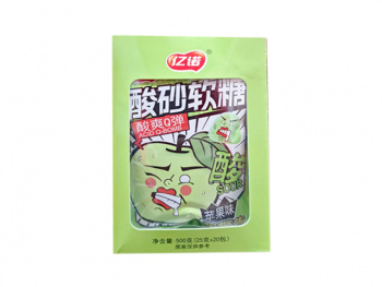 Мармелад арт. 223601/ Кислый "Яблоко" 25 г в пак. 20 шт. в кор.'