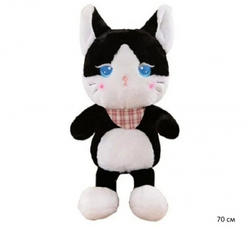 им Кот арт. 90243-7 Черно-белый 70 см в пак.)