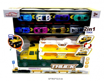 Набор машин арт. 660-S41 Автовоз-трансформер на бат. свет, звук в кор._