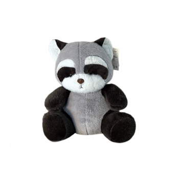 им Енот арт. 23815-24-3 Черно-серый сидит 35 см в пак.)