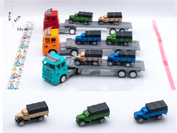 Машина инерц. арт. K398-7A Автовоз с грузовиками в пак. 30*6*8 Машина инерц. арт. K398-7A Автовоз с грузовиками в пак. 30*6*8