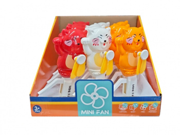 Вентилятор арт. F66-B Кот цвета микс 1 шт. в пак. (12 шт.) шоубокс)