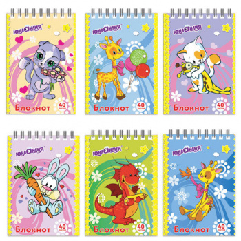 кс_Блокнот арт. 129860 МАЛЫЙ ФОРМАТ (75х105мм) А7,40л,гребень,картон,клетка,ЮНЛАНДИЯ, МУЛЬТЯШКИ