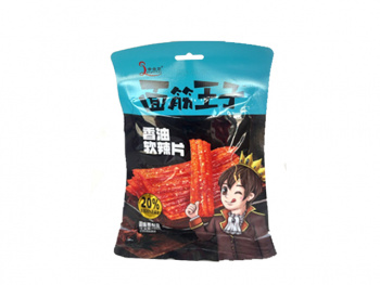 Соевое мясо арт. 387652 Пшеничные жареные полоски в пряном кунжутном масле 102 г 10 шт. упаковка'*