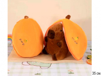 им Капибара арт. 240827-5/240718-6 В апельсине 35 см в пак.) им Капибара арт. 240827-5/240718-6 В апельсине 35 см в пак.)