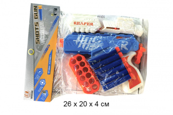 Оружие арт. 7001A Пистолет c мягкими пулями в пак.•/120 шт./ Оружие арт. 7001A Пистолет c мягкими пулями в пак.•/120 шт./