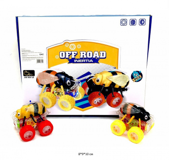 Машина инерц. арт. JKL017 Вездеход Пчела шестеренки (12 шт.) шоубокс_